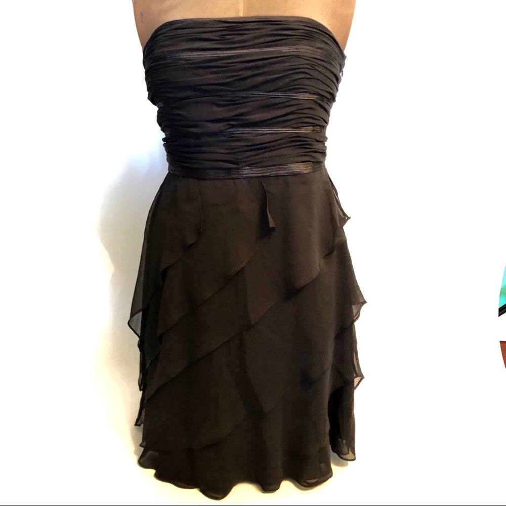Strapless black dress